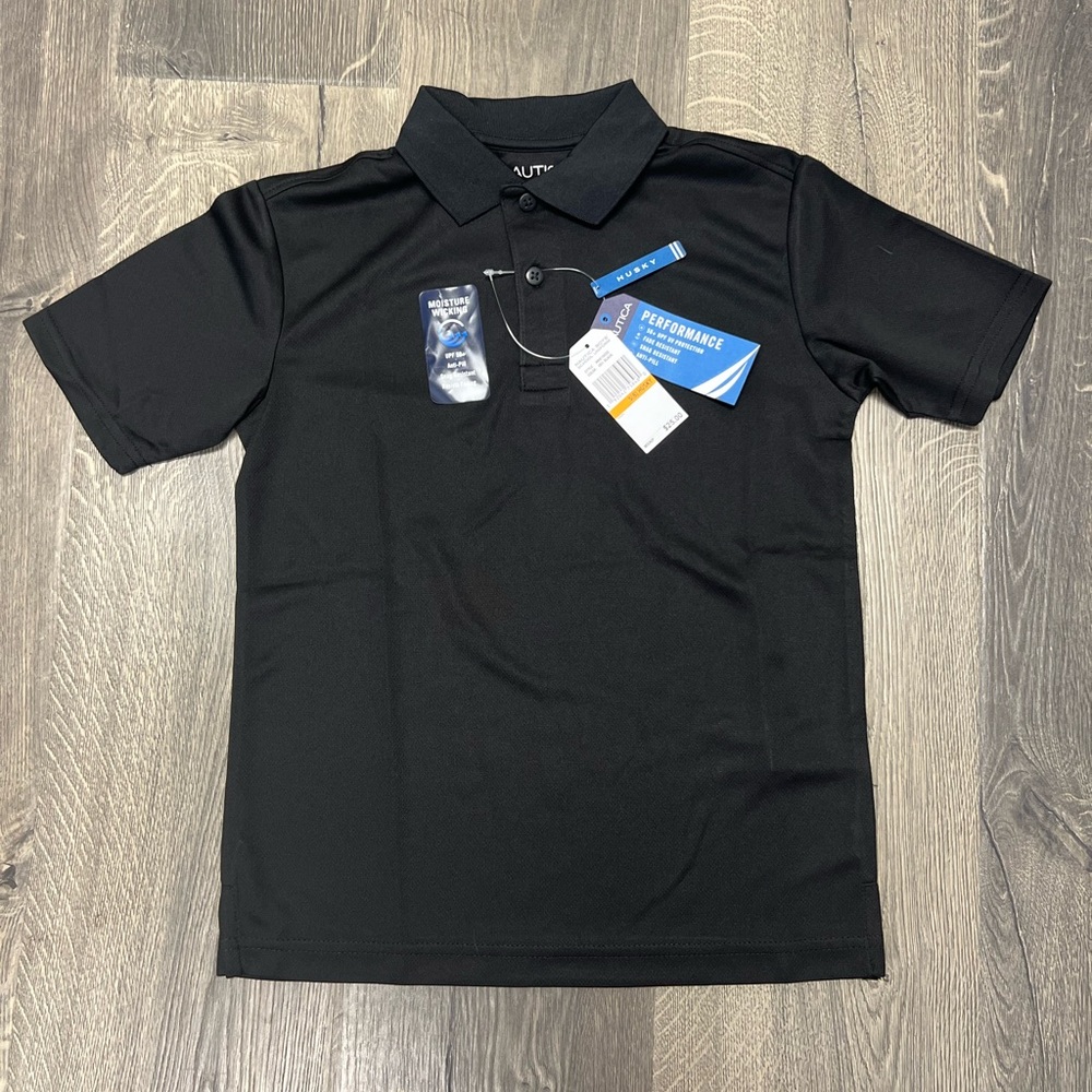 Nautica Boys' School Uniform Polo Shirt, Moisture Wicking Performance Material